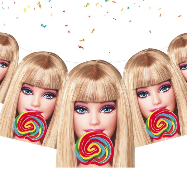 Barbie Lollipop Birthday Banner