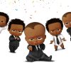 Banner2 Afro Boss Baby Theme Birthday Banner – 5 Cardstock Cutouts, 5FT Party Garland