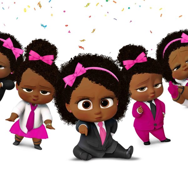Banner4 Boss Baby Girl Afro Birthday Banner