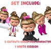 Banner_Include3 Boss Baby Girl Birthday Banner – Pink Baby Boss Garland Decoration – 5ft