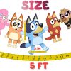White,Brick,Wall,3d,Background Bluey Birthday Banner