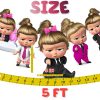 White,Brick,Wall,3d,Background Boss Baby Girl Birthday Banner – Pink Baby Boss Garland Decoration – 5ft