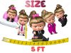 White,Brick,Wall,3d,Background Boss Baby Girl Birthday Banner – Pink Baby Boss Garland Decoration – 5ft