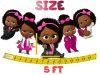 White,Brick,Wall,3d,Background Boss Baby Girl Afro Birthday Banner