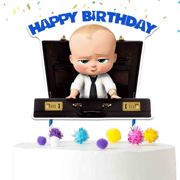 The Boss Baby "Happy Birthday" Briefcase Cake Topper