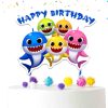 Baby Shark Cake Topper – Baby Shark Happy Birthday Topper with Sticks Baby Shark Cake Topper – Baby Shark Happy Birthday Topper with Sticks