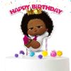 Cake4 Boss Baby Girl Afro Cake Topper