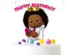 Cake4 Boss Baby Girl Afro Cake Topper