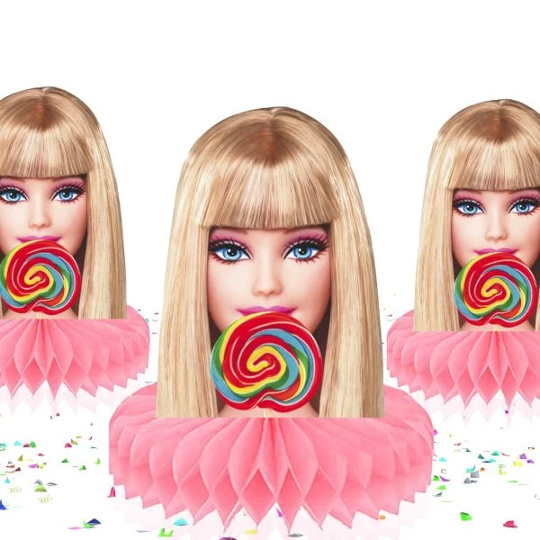 Barbie Honeycomb Centerpieces Barbie Honeycomb Centerpieces