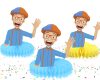 Blippi Honeycomb Centerpieces Blippi Honeycomb Centerpieces