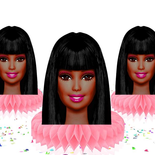 Afro Barbie Honeycomb Centerpieces