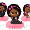 Honey4 Boss Baby Girl Afro Honeycomb Centerpieces