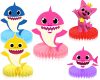 Baby Shark Honeycomb Centerpieces – Table Decorations Set – 5 Cute Baby Shark Cardstock Figures Baby Shark Honeycomb Centerpieces – Table Decorations Set – 5 Cute Baby Shark Cardstock Figures