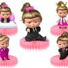 Honey_2_3 Boss Baby Girl Honeycomb Centerpieces – 5 Table Decorations