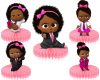 Honey_2_4 Boss Baby Girl Afro Honeycomb Centerpieces