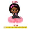 Honey_Size4 Boss Baby Girl Afro Honeycomb Centerpieces