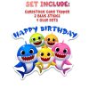 Baby Shark Cake Topper – Baby Shark Happy Birthday Topper with Sticks Baby Shark Cake Topper – Baby Shark Happy Birthday Topper with Sticks