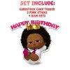 Include4 Boss Baby Girl Afro Cake Topper