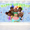 Cocomelon Afro Birthday Backdrop Cocomelon Afro Birthday Backdrop