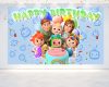 Cocomelon Birthday Backdrop Cocomelon Birthday Backdrop