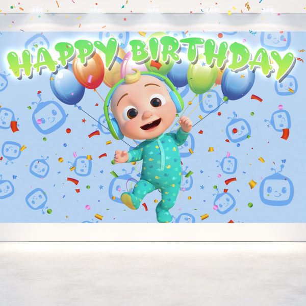 Cocomelon JJ Melon Birthday Backdrop