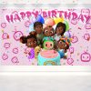 Afro Cocomelon Family Birthday Backdrop for Girls Afro Cocomelon Family Birthday Backdrop for Girls