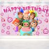 Cocomelon Family Birthday Backdrop For Girls Cocomelon Family Birthday Backdrop For Girls