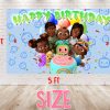 Cocomelon Afro Birthday Backdrop Cocomelon Afro Birthday Backdrop