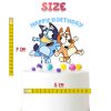 Size Bluey Birthday Cake Topper