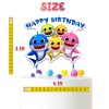Baby Shark Cake Topper – Baby Shark Happy Birthday Topper with Sticks Baby Shark Cake Topper – Baby Shark Happy Birthday Topper with Sticks