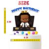 Size2 Afro Baby Boss Cake Topper – Black Baby Boss Birthday Cake Decoration