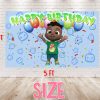 Cocomelon Cody Afro Birthday Backdrop Cocomelon Cody Afro Birthday Backdrop