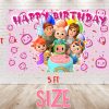 Cocomelon Family Birthday Backdrop For Girls Cocomelon Family Birthday Backdrop For Girls
