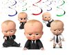Swirls The Boss Baby Hanging Swirl Decorations (Set of 10)