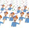 Blippi Hanging Swirl Decorations Blippi Hanging Swirl Decorations