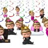 Swirls_All3 Boss Baby Girl Hanging Swirl Decorations – 10 Cutouts