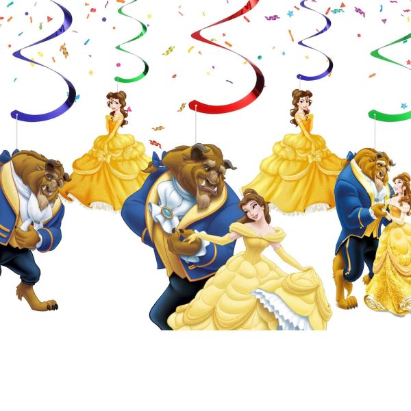 Beauty and The Beast Hanging Swirl Decorations