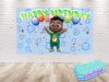 Cocomelon Cody Afro Birthday Backdrop Cocomelon Cody Afro Birthday Backdrop
