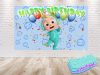 Cocomelon JJ Melon Birthday Backdrop Cocomelon JJ Melon Birthday Backdrop