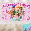 Cocomelon Family Birthday Backdrop For Girls Cocomelon Family Birthday Backdrop For Girls