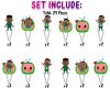 Afro Cocomelon Cody Cupcake Toppers – 24 PCS Birthday Party Decorations Afro Cocomelon Cody Cupcake Toppers – 24 PCS Birthday Party Decorations
