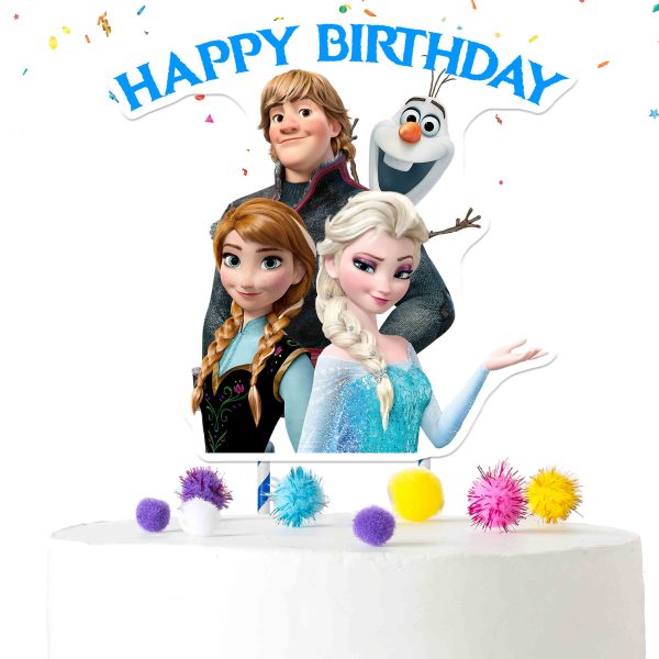 Frozen Cake Topper Happy Birthday