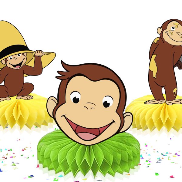 Curious George Honeycomb Centerpieces