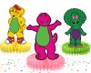 Barney & Friends Honeycomb Centerpieces Barney & Friends Honeycomb Centerpieces