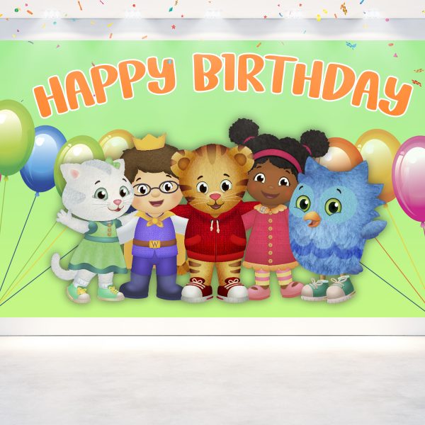 Daniel Tiger Birthday Backdrop Banner