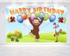 Curious George Birthday Backdrop Curious George Birthday Backdrop