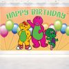 Barney & Friends Birthday Backdrop Banner Barney & Friends Birthday Backdrop Banner