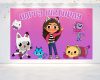 Gabby’s Dollhouse Birthday Banner Backdrop Pink Gabby’s Dollhouse Birthday Banner Backdrop Pink