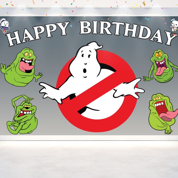 Ghostbusters Birthday Backdrop Banner