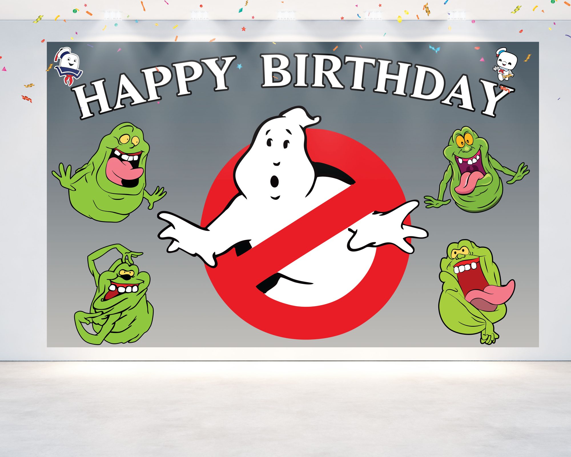 Ghostbusters Birthday Backdrop Banner – 5×3 FT and 7×5 FT, Waterproof Ghostbusters Party Background